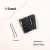 Simple Black U-Shaped Hairpins: Small Steel Clips for Women's Hair