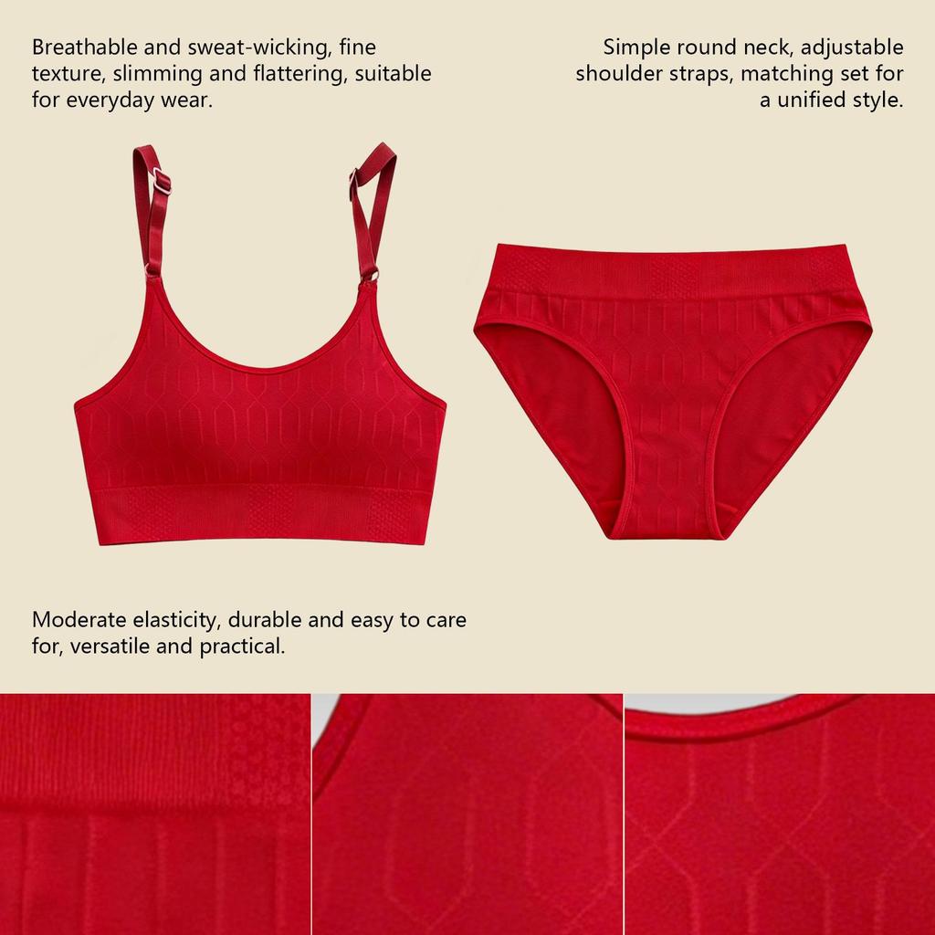 Zeriluna Push-Up Lingerie Set: High-Waisted, Thin Strap, Comfortable & Breathable.