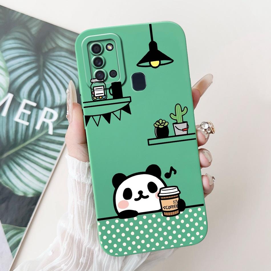 For Samsung Galaxy A21s Case Samsung A21S A 21S SM-A217F Elegant Printing Soft Silicone Camera Protective Shockproof Phone Cases