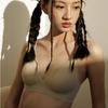 Ob Retro Underwear Wind Big Breasts Show Small Simple Fashion Niche Jelly Strip Soft Expansion Bra
