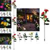 Color-changing Solar Rose Led Lights For Outdoor Garden Pathway Waterproof Lamp