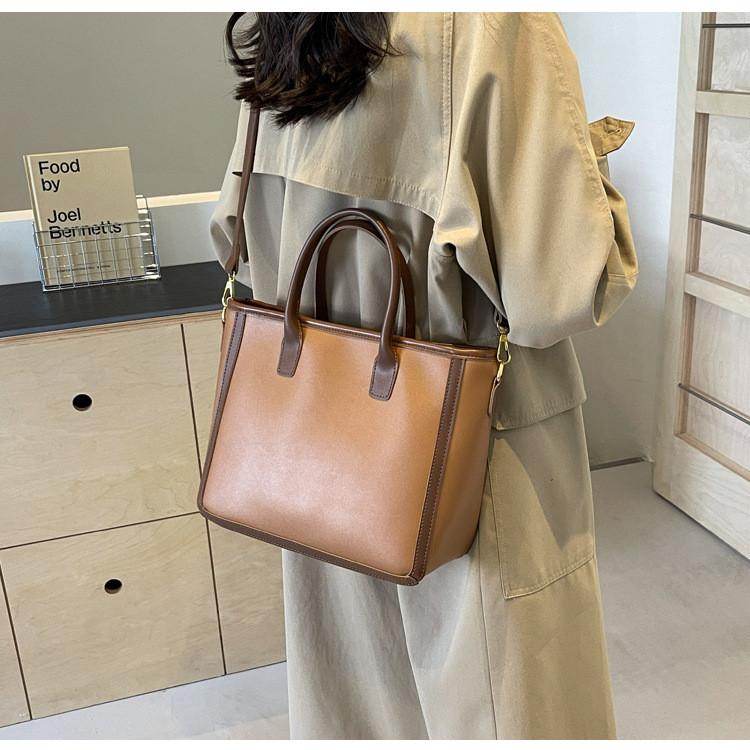 Ielgy Large-Capacity High-End Handbag Trendy Fashion All-Match Commuter Casual Shoulder Mes No Pendant