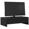 VidaXL Monitor Stand with Drawers Black Engineered Wood, Screen Riser, Monitor Shelf, Monitor Base 854662