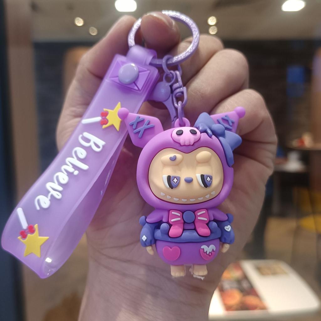 Buck Tooth Sheep Keychain Cute Cartoon Doll Schoolbag Pendant Car Key Chain Gift