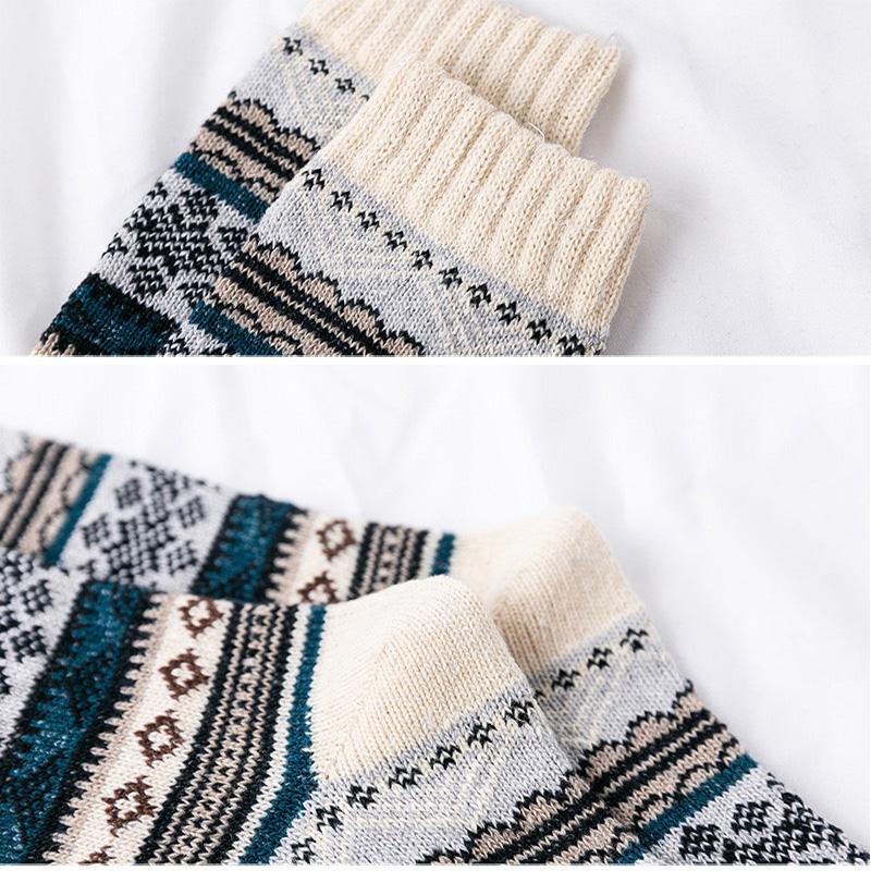 5 Pairs Winter herren Socken Verdicken Schaf Wolle Socken Warme Männer Retro Stil Bunte Mode Mann Socken Hohe qualität