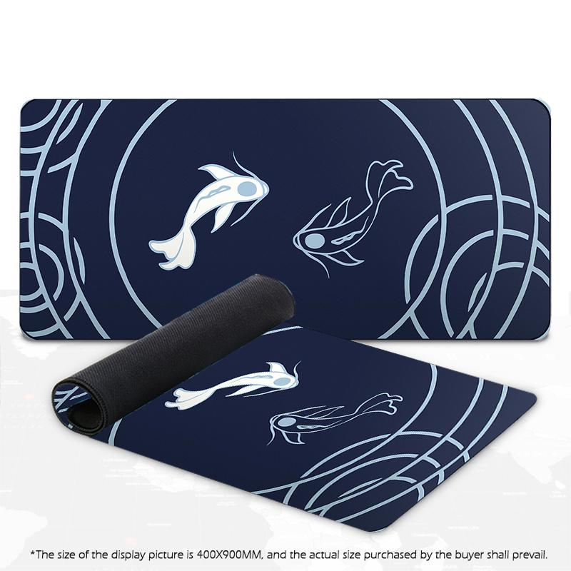 Japanese Mouse Pad Gamer Waves Playmat Gray Art Aesthetics XL Computer Home HD Mousepad XXL Office Soft Non-Slip PC Table Mat