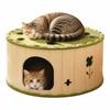 Semi Closed Cat Tunnel Bed Detachable Donut Cat Nest Pet Cave Felt Cat Tunnel  All Season