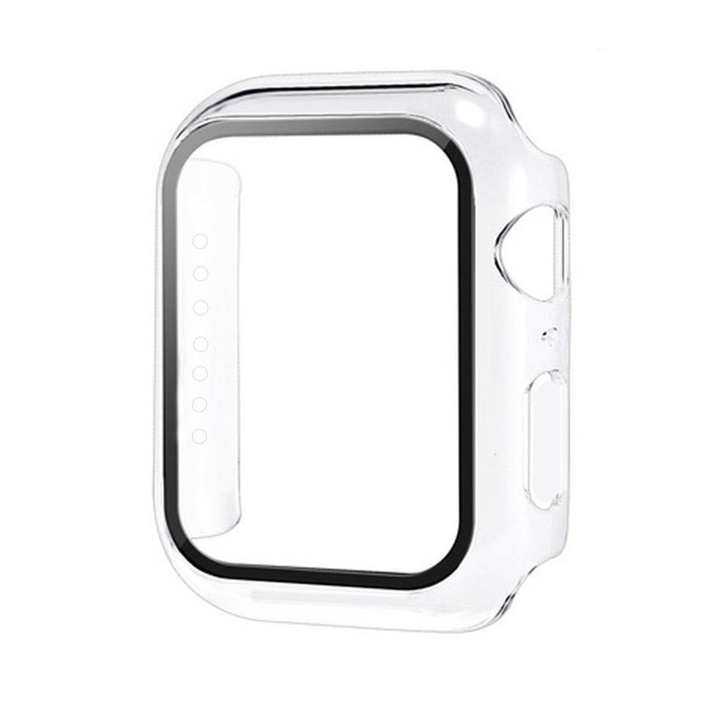 Tempered Glass+cover For Apple Watch 9 8 41mm 45mm 42mm 38mm PC Bumper Screen Protector Case iWatch Series 7 6 5 4 Se 44mm 40mm