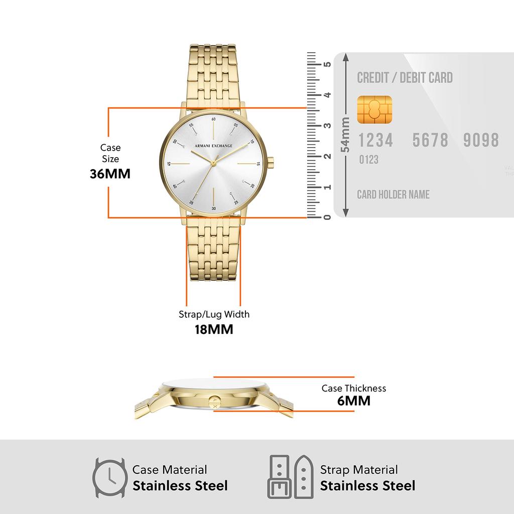 Armani Watch NA AX5579 Gold [AX Exchange] Women's