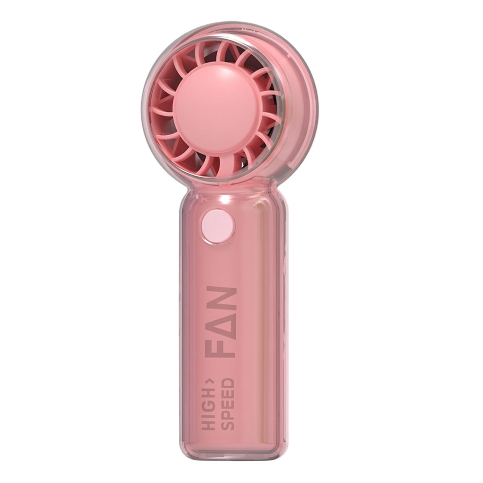 

Portable Handheld Fan High Speed Mini Personal Fan USB Rechargeable Compact Design Lightweight for Indoor Outdoor Use ONE SIZE рожевий