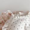 Girls' Winter Lace Collar Polka Dot Cotton Dress