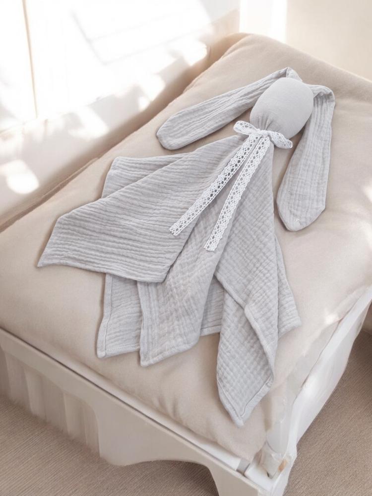 Bunny muslin cuddly toy (moon)