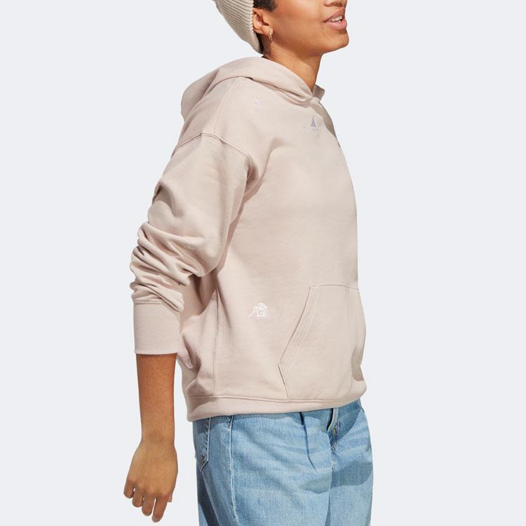 Adidas Sudadera con Capucha de Manga Larga Inspirada en Cristales Curativos para Mujer Sudadera Gris Marrón IC8684