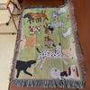Bohemian Tapestry Blanket with Hanging Decor. For Wall, Desk & Entrance. Multi-Use Art Piece.