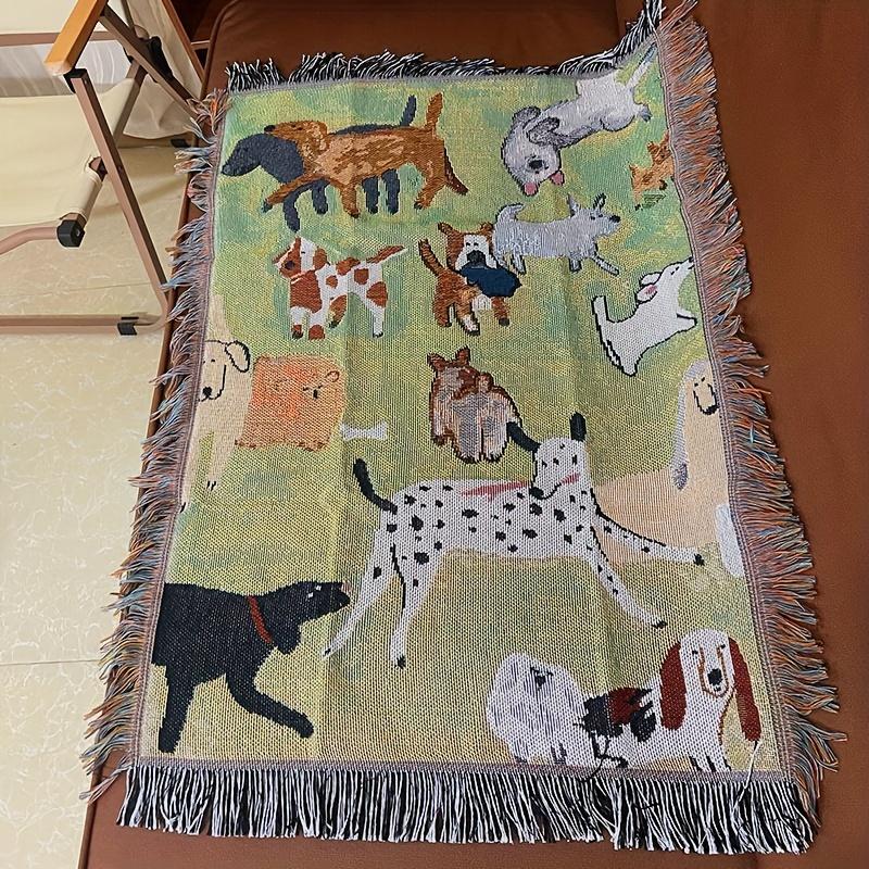 Bohemian Tapestry Blanket with Hanging Decor. For Wall, Desk & Entrance. Multi-Use Art Piece.