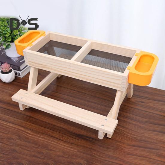 Chicken Picnic Table Handmade No Waste Chicken Feeder And Waterer Wooden Coop Feeder Accessories for Chicken Wildbird Duck Squirrel