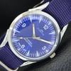 VINTAGE HAND-WINDING REFURBISHED SWISS MENS BLUE COLOR DIAL WATCH A700968-5 R205a-a700968