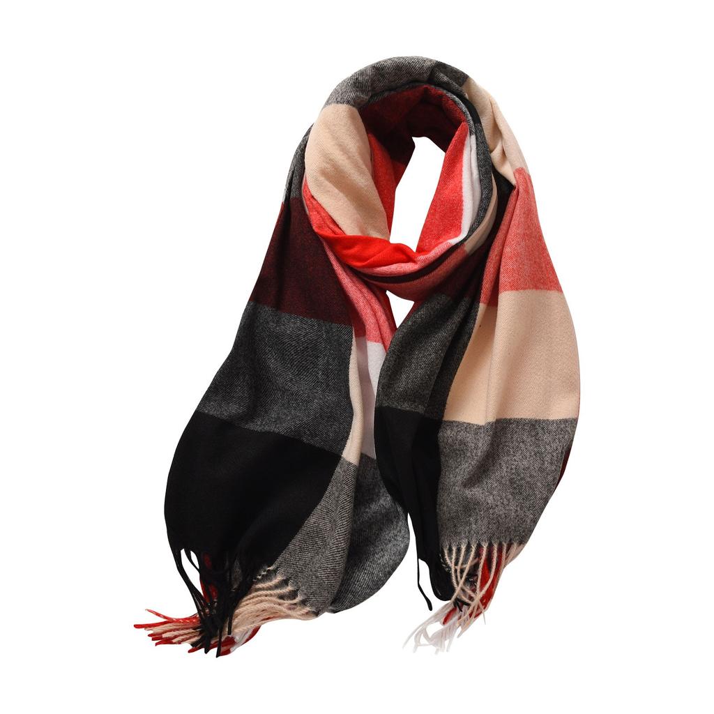 Scarf Striped Plaid Large Shawl Elegant And Winter Warm Scarf