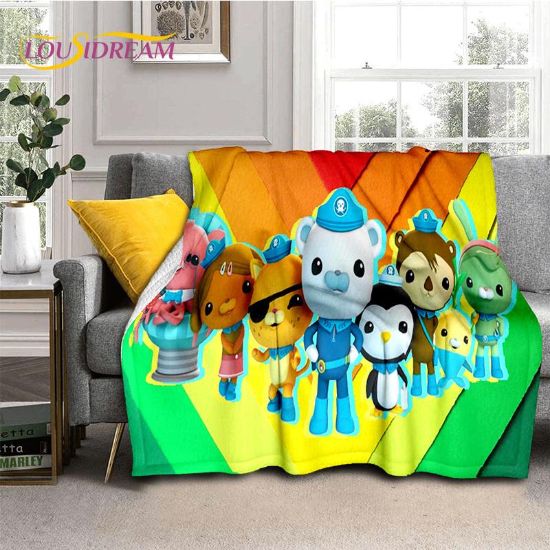 The Octonauts Barnacles Cute Cartoon Soft Blankets,Keep Warm Flannel Throw Blanket for Picnic Beds Sofa Home Bedroom Gifts Kids