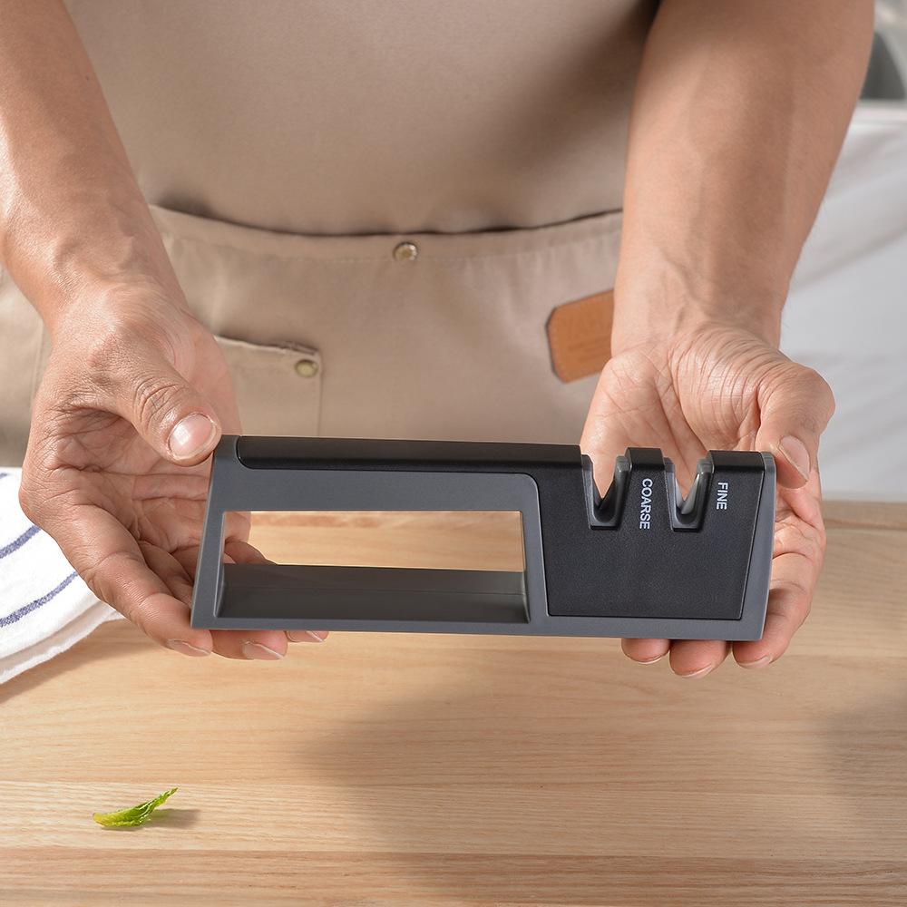 1pcs Two-stage Knife Sharpener Handheld Quick Sharpening Stone Kitchen Household Small Knife Sharpener