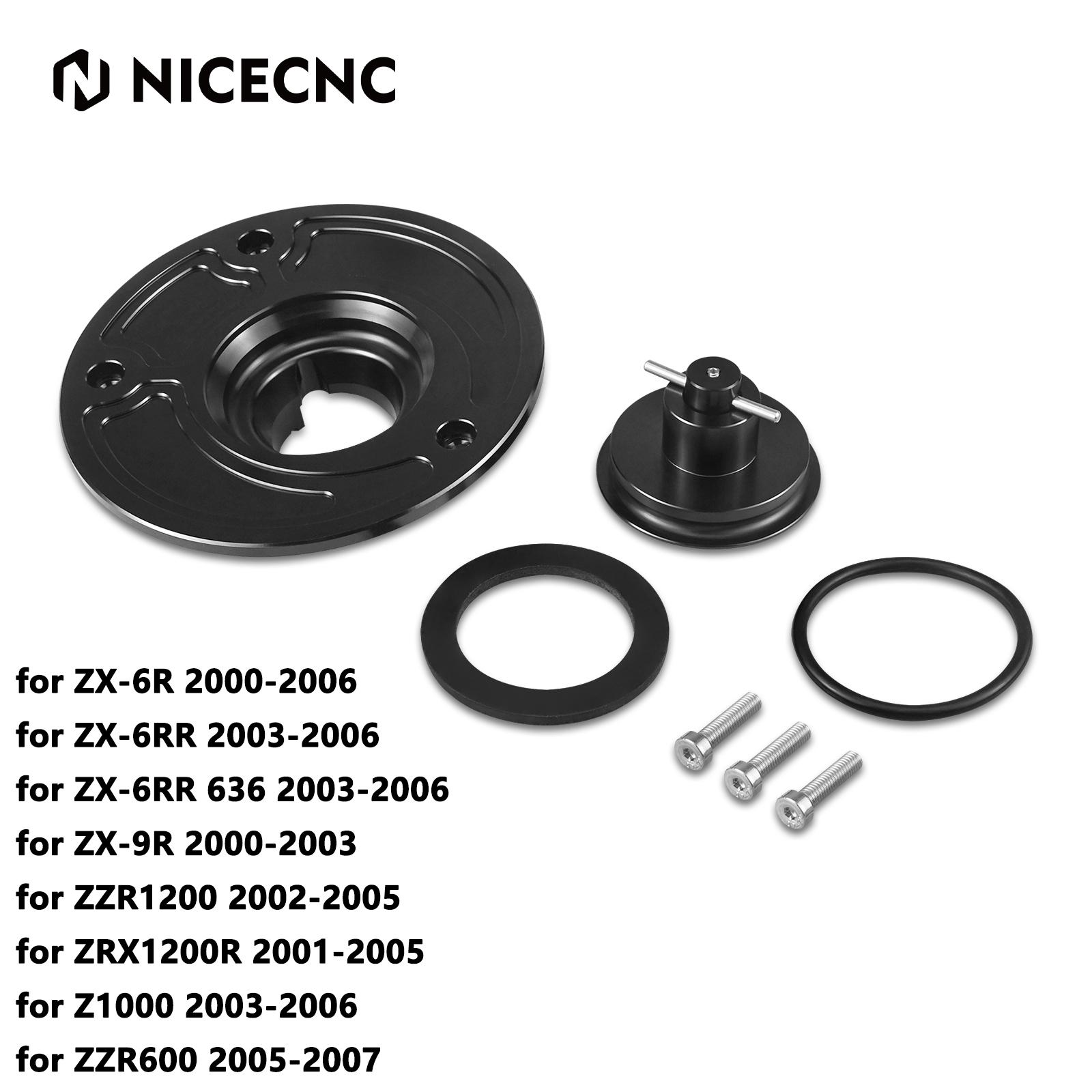 For 2000-2006 Kawasaki Ninja ZX-6R ZX6R Motorcycle Keyless Fuel Tank Lid Cover for Kawasaki Z1000 Ninja ZX-6RR/636 2003-2006