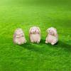 3pcs Cartoon Hedgehog Statue Resin Miniatures Figurine Crafts Animal Sculpture  Gift