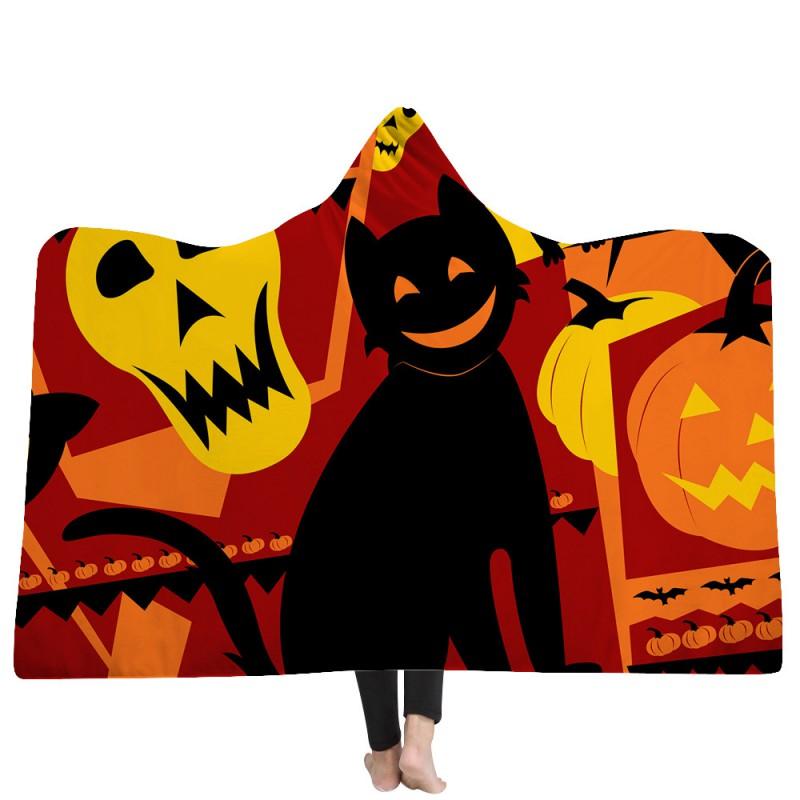 Hooded Blanket Adults Cozy Throw Super Soft Fleece Warm Winter Nap Home Decor