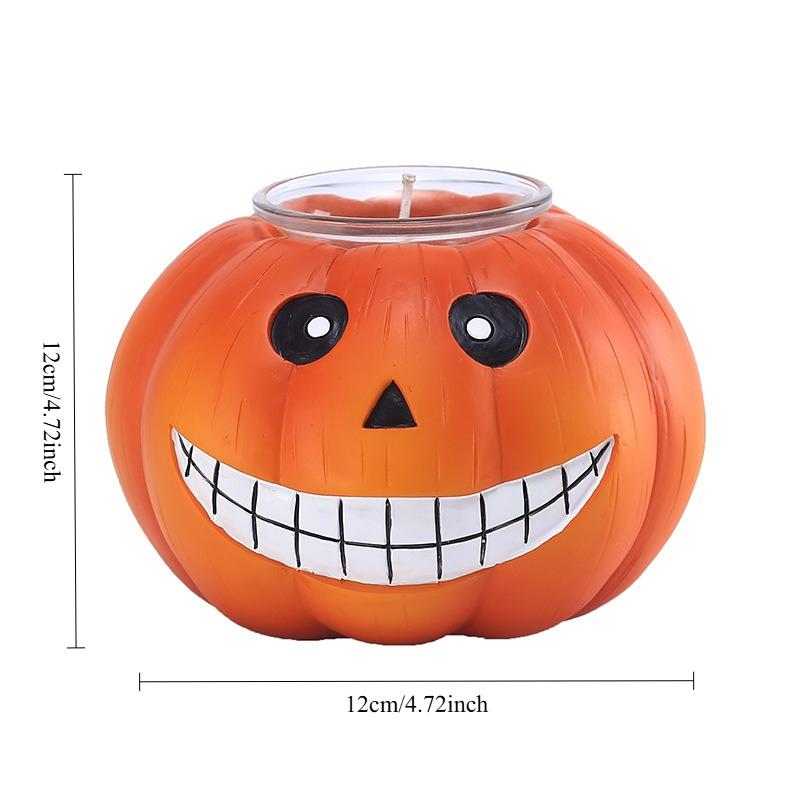 Украшение-светильник Тыква на Хэллоуин Креативный подсвечник Тыква с Лицом Призрака Наружное Внутреннее Домашняя Вечеринка Настольные Смоляные Украшения