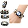 Israeli Palestinian Leather Bracelet European And American Punk Style Multilayered Beaded Bracelet