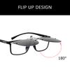 MAXJULl Clip On Sunglasses For Myopia UV400 Protection Flip Up Lens Fishing Driving Traveling 8505