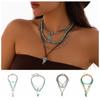 1 SET Ethnic Style Beach Choker Bead Bohemian Style Clavicle Chain  Girls