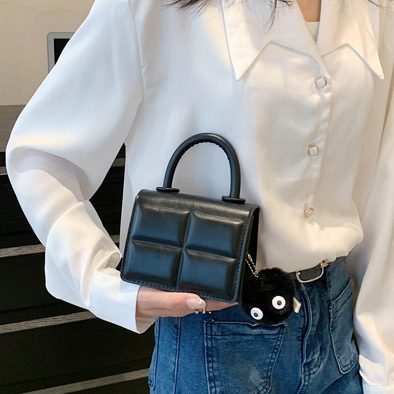 Summer New Fashion Niche Solid Color Flip Small Square Bag Portable Shoulder Oblique Span Women's Bag