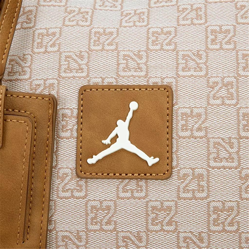 Jordan Polyester Gym Bag, One Shoulder Crossbody Bag, Travel Bag Unisex Beige Jordan JD2413019AD-001