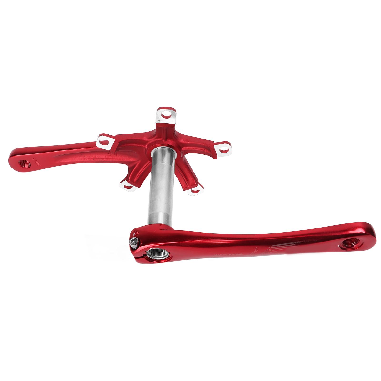 VIARON Bike Crank Arm Aluminium Alloy 130mm BCD Folding Road Bike Hollow Bottom Bracket CranksetRed красный