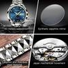 JINSHIDUN New Business and Leisure Men's Watch Automatic Mechanical Watch Luminous Waterproof High-end Business Watch Male