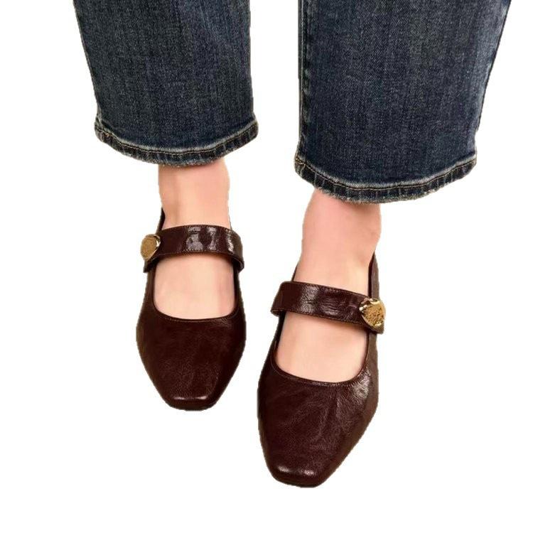 French single shoes fairy style with skirt gentle shoes autumn new Mary Jane small leather shoes