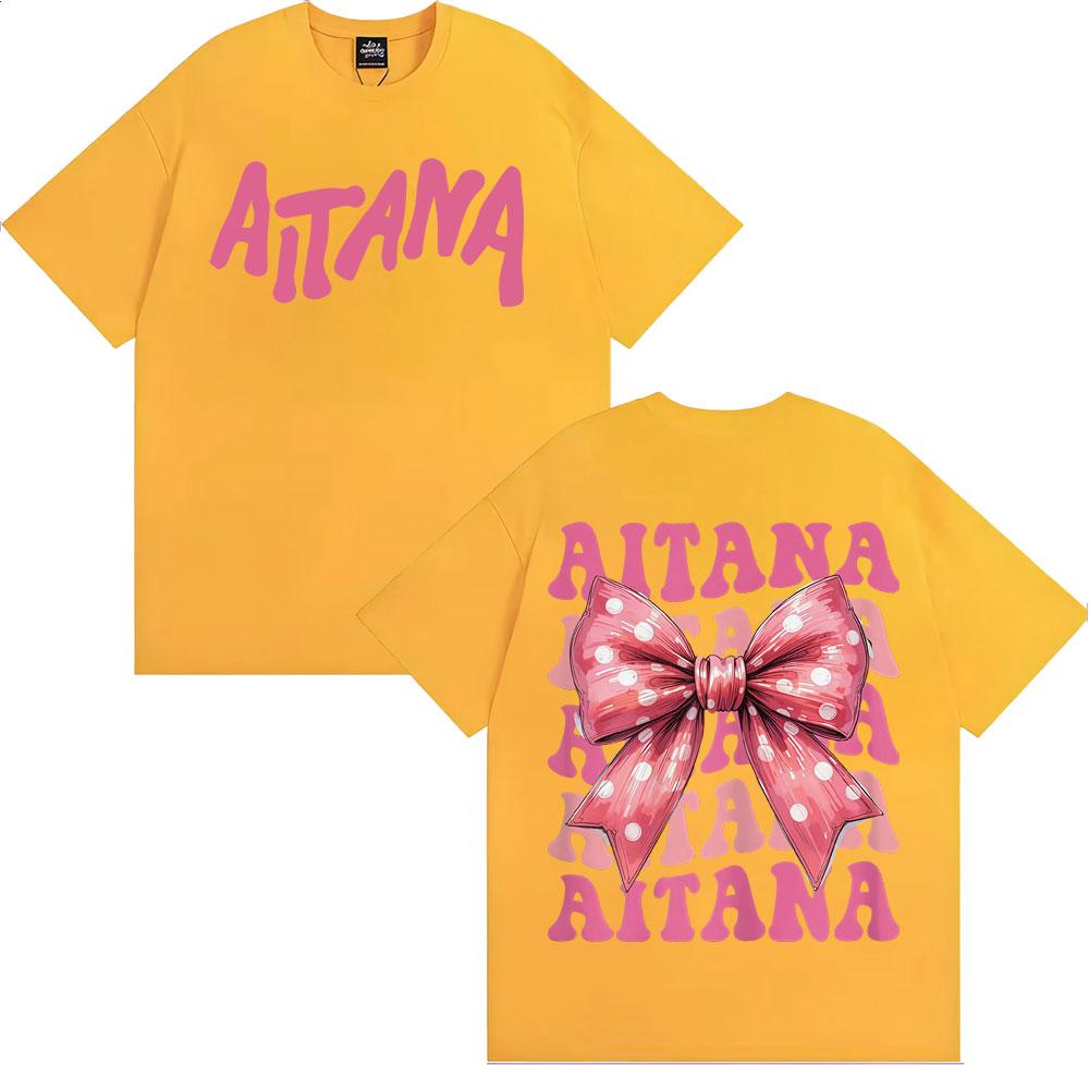 Sängerin Aitana Cuarto Azul Schmetterling Grafik T-Shirt Herren Damen Harajuku Ästhetik Streetwear T-Shirts Baumwolle Lässig Locker T-Shirt