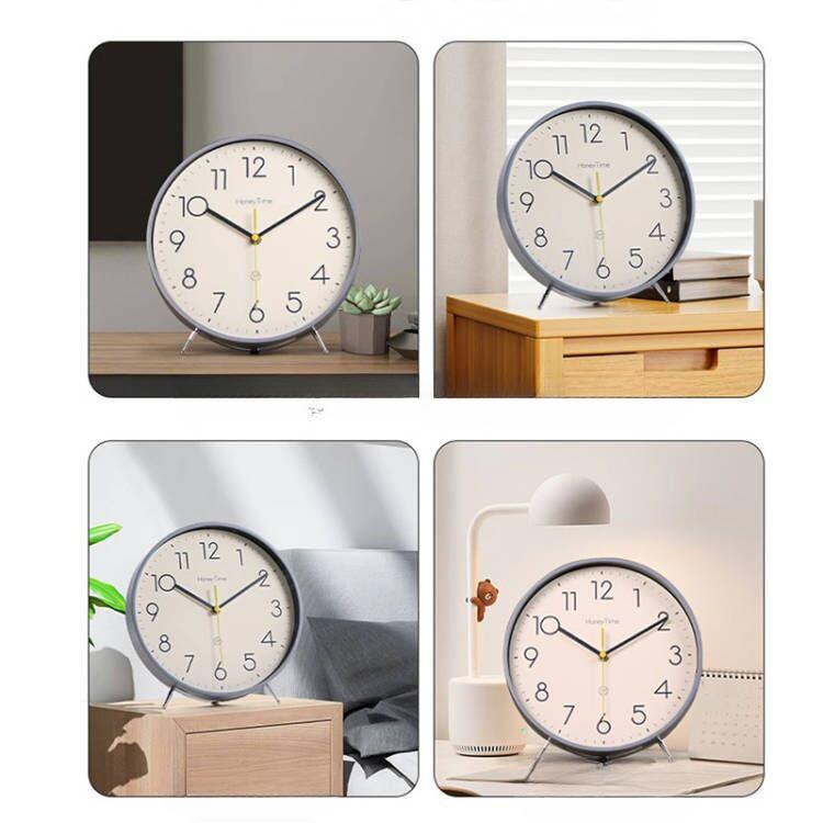Desktop Clock Pendulum Table Top Alarm Clock Household Alarm Clock Living Room Silent Table Clock Simple Watch Ornament Placement Pendulum Clock
