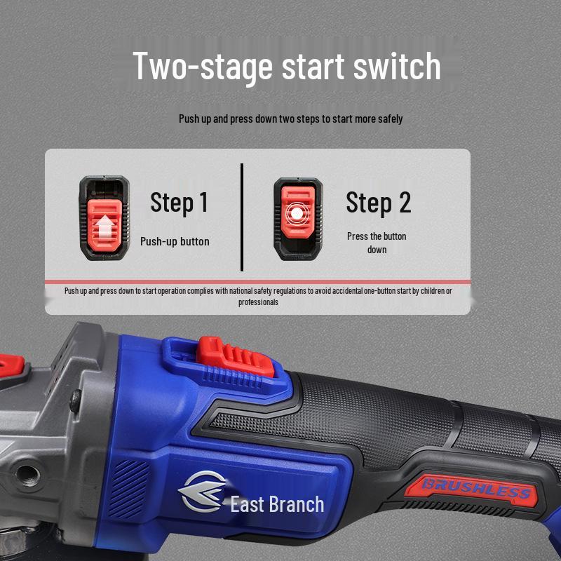 Dongke 21V Brushless Lithium Battery Angle Grinder with Charger - Cutting & Polishing Tool