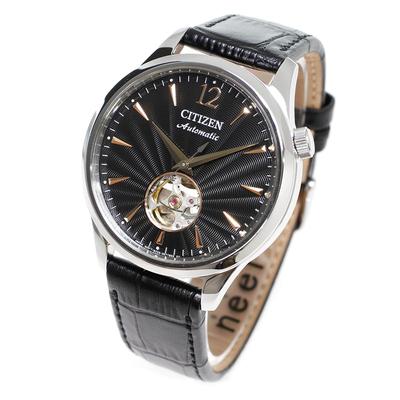 Męski zegarek Citizen Automatic Open Heart Czarny NH9131-14E, Design, Przezroczysty dekiel, Wodoodporny,