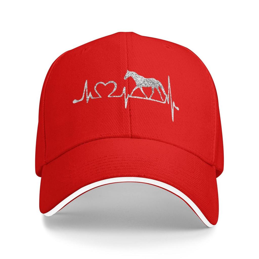Grafica Cuore di Cavallo Cappellini da Baseball Equini Snapback Cappelli da Baseball Traspiranti Casual Berretto da Campo per Uomo e Donna