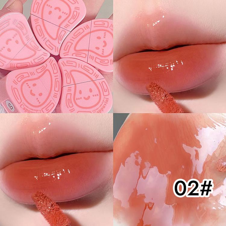 

CAPPUVINI Peach Lip Glaze Aqua Mirror Увлажняющий блеск для губ Макияж