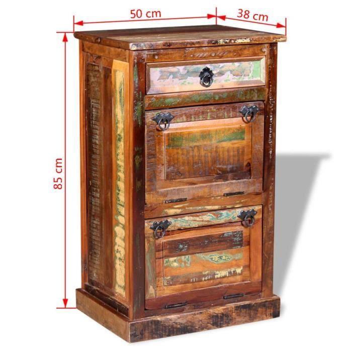 Shoe Cabinet - vidaXL - 4 Tiers - Reclaimed Wood - Vintage - 1 Drawer