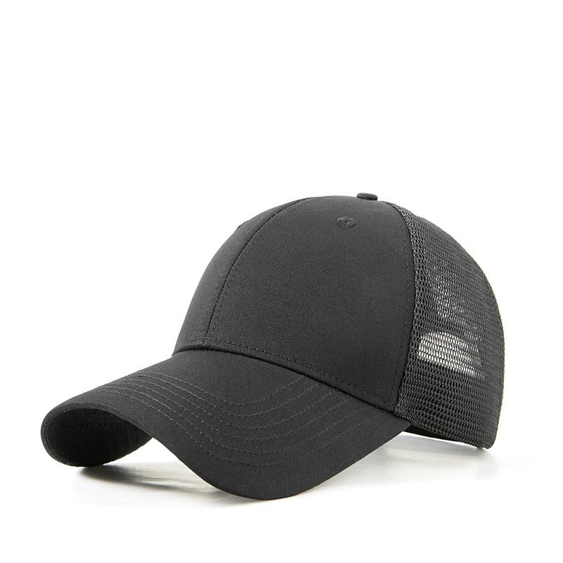 

The New Hat Casual Men s Mesh Cap Solid Colour Hundred with Baseball Cap Female Sunscreen Sunscreen Breathable Duck Tongue Cap XL（59-62cm） чёрный