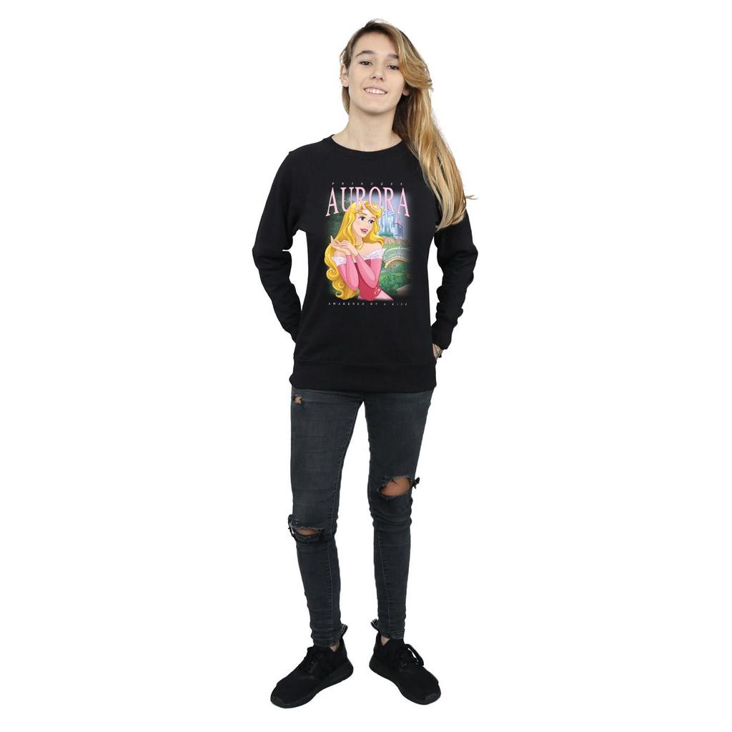 Sleeping Beauty Womens/Ladies Aurora Montage Cotton Sweatshirt