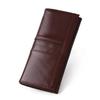 Head Layer Cowhide RFID Anti-theft Brush Long Wallet 100% Genuine Leather European American Retro Women's Vertical