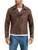 New European and American locomotive style men's PU leather jacket spring and autumn slim stand-up collar zipper men's wallet