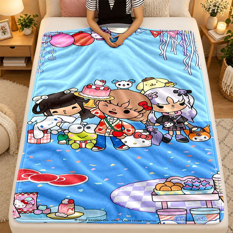 Flannel BlanketToca Boca Warm Soft Throw Blanket for Indoor Sofa Bed Living Room Use