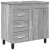 Grey Sonoma Vanity Unit 60 X 35 X 60 Cm Particleboard