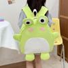 Entzückender grüner Nylon-Frosch-Rucksack für Kinder Jungen und Mädchen Atmungsaktive Träger
